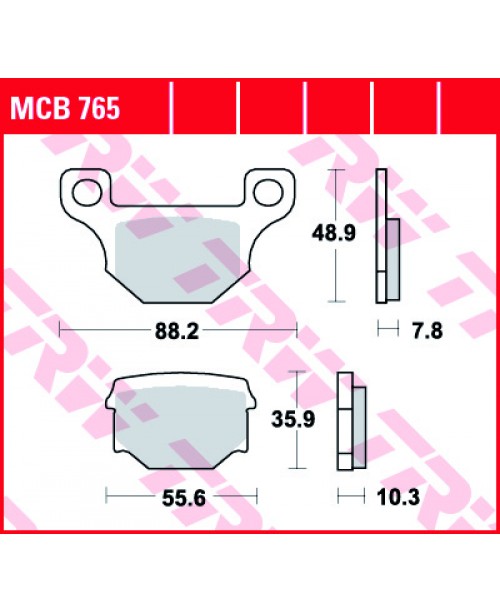 Тормозные колодки TRW MCB765 APRILIA RX; DERBI MULHACEN, TERRA; KEEWAY SPEED 125/150 2006-2010 передние/задние