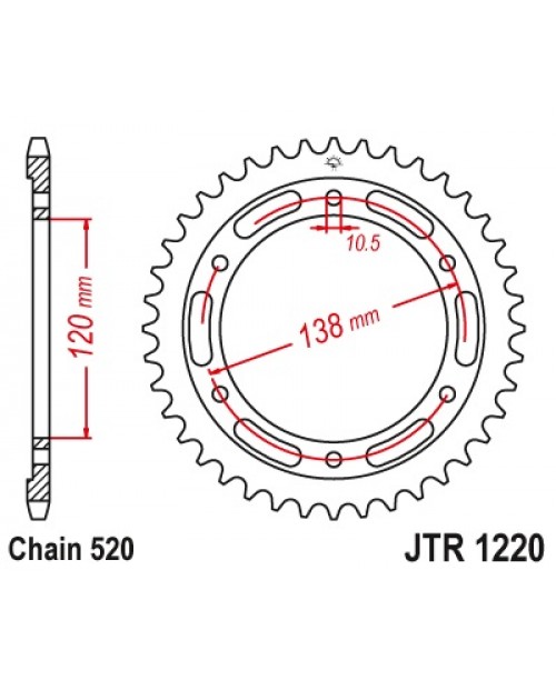 Звезда приводная задняя JT Sprockets JTR1220.36 HONDA CB, CBR 250/300 2011-2020