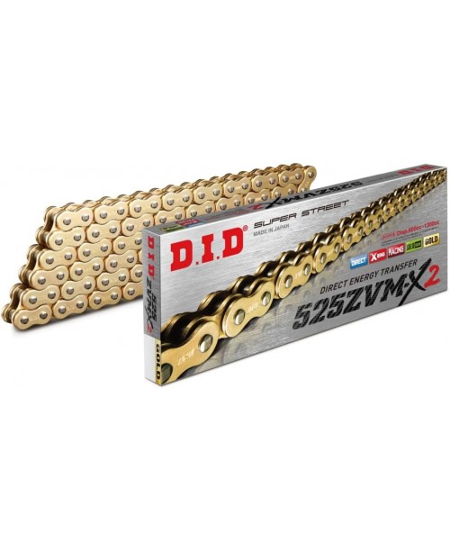 Цепь приводная DID  525 ZVM-X2 Gold&Gold, бухта 1920 зв (цена за 1 звено)