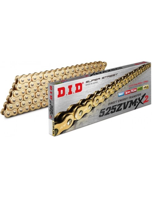 Цепь приводная DID  525 ZVM-X2 Gold&Gold, бухта 1920 зв (цена за 1 звено)