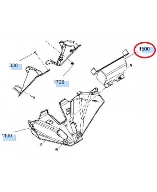 Дефлектор радиатора BRP Can-Am Maverick X3 нижний  705017561