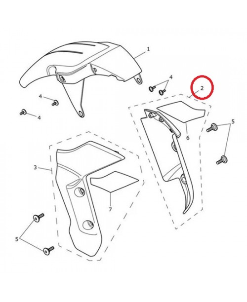 Защита перьев вилки TRIUMPH Trident 660 левая T2315032-MP