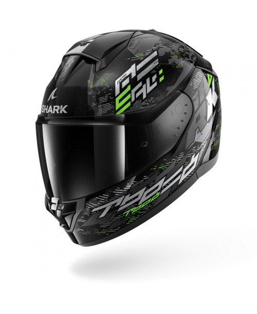 Шлем SHARK RIDILL 2 MOLOKAI Black/Silver/Green