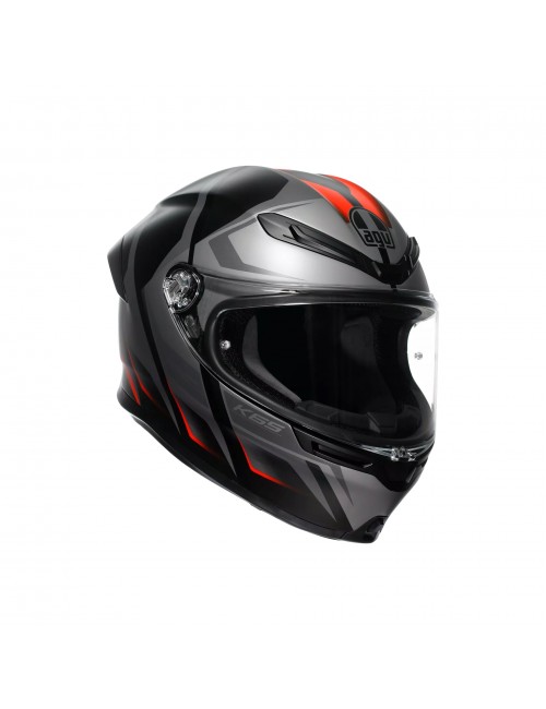 Шлем AGV K6 S E2206 KARVE MATT BLACK/GREY/RED