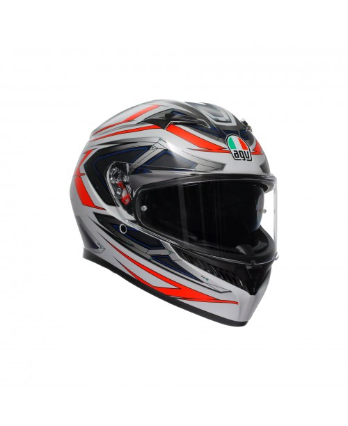 Шлем AGV K3 E2206 SPACE MATT WHITE/RED FLUO
