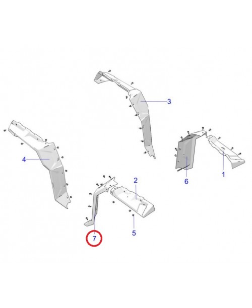 Расширитель крыла передний правый POLARIS черный 5457172-070