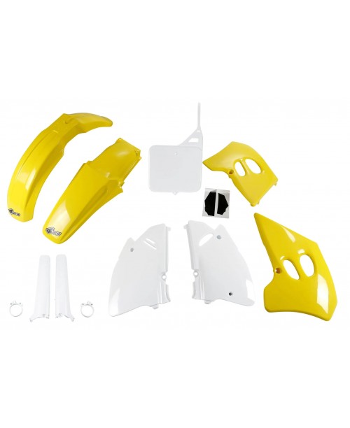 Комплект пластика UFO SUZUKI RM125/250 1993-1995 White/Yellow