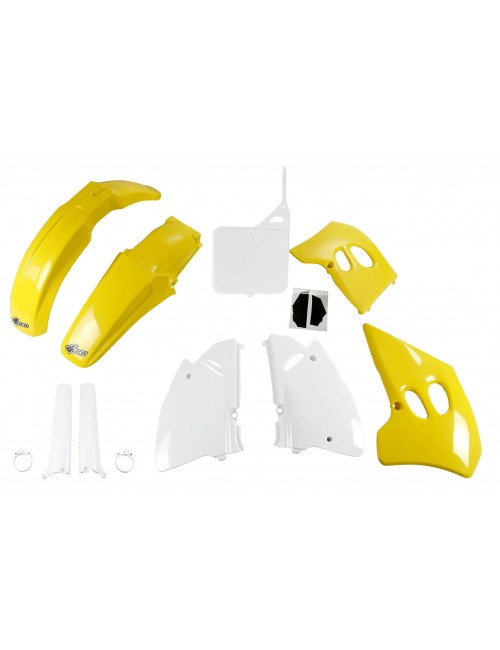 Комплект пластика UFO SUZUKI RM125/250 1993-1995 White/Yellow