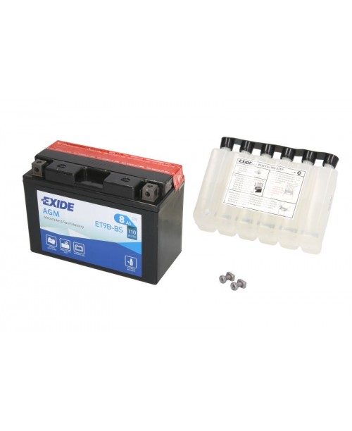 Аккумулятор YT9B-BS EXIDE 12В 8Ач 110A L+