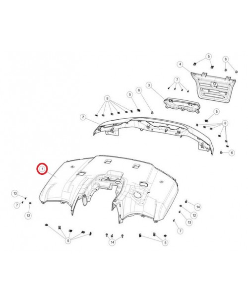 Корпус пластиковый задний SEGWAY AT5 S/Lчерный A10-H130101-PB1-00