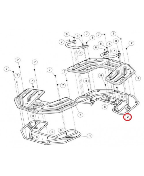 Багажник задний SEGWAY AT5 S/L A10-C014000-FB0-00