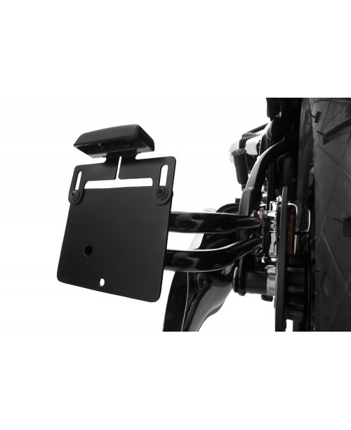 Держатель номерного знака WUNDERLICH BMW R18 2020-> боковой черный с подстветкой