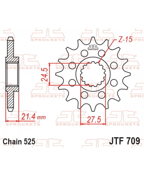 Звезда приводная передняя JT SPROCKETS Aprilia Shiver 750