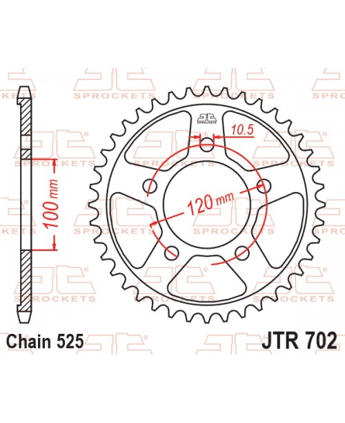 Звезда приводная задняя  JT SPROCKETS Aprilia Shiver 750