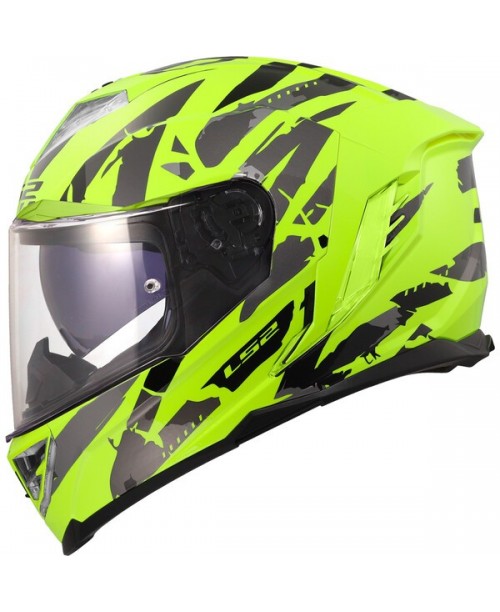 Шлем LS2 STORM III KAOS H-V YELLOW FF818