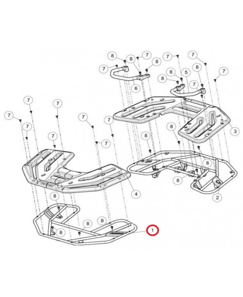 Багажник передний SEGWAY AT5 S/L A10-C019000-FB0-00