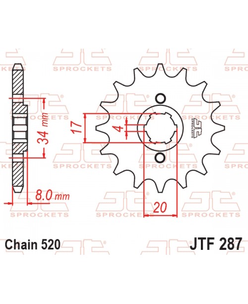 Звезда приводная передняя JT Sprockets JTF287.13 HONDA