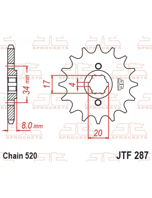 Звезда приводная передняя JT Sprockets JTF287.13 HONDA