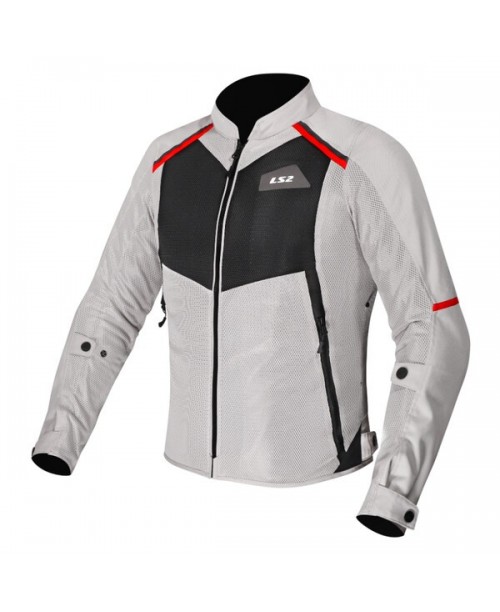 Куртка женская LS2 BREEZE LADY GREY BLACK RED