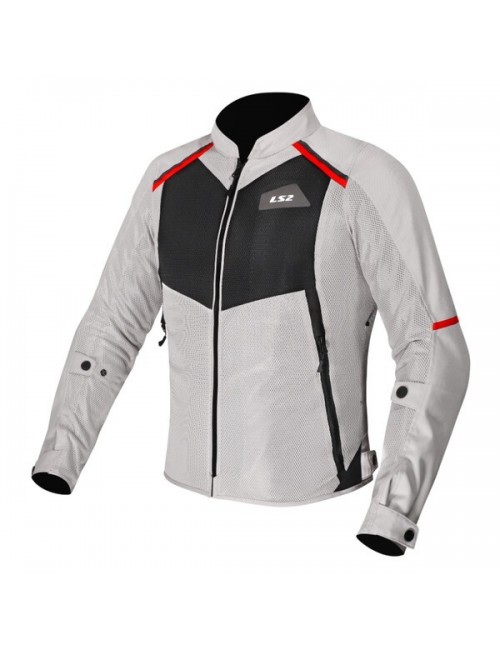 Куртка женская LS2 BREEZE LADY GREY BLACK RED