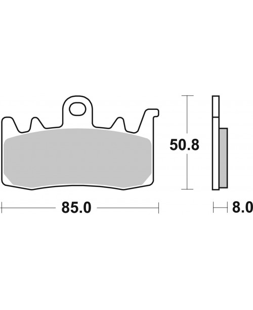 Тормозные колодки BREMBO 07BB38SA APRILIA ETV, TUONO; BENELLI BN, TORNADO; BMW F, G, R, R NINET, S; DUCATI HYPERMOTARD 302-1262 2011-2020
