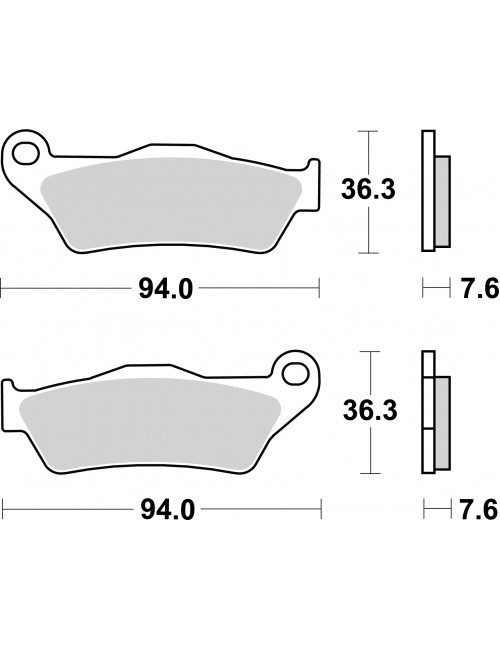 Тормозные колодки BREMBO 07BB04SD APRILIA MX, PEGASO, RST; CAGIVA ELEFANT; DUCATI MONSTER, MULTISTRADA; GAS GAS EC 125-1000 1992-2011