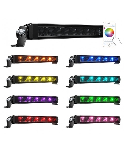 Фара дополнительного света  LED Панель AURORA 6" RGB APP CONTROL Bluetooth 202 мм 6 Osram 5W led 30W