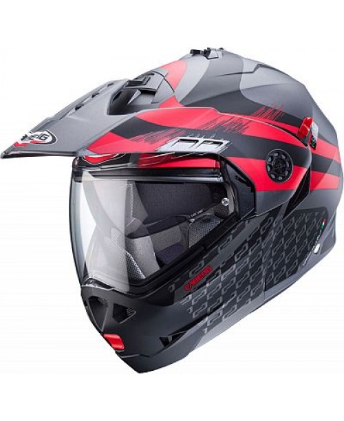 Шлем CABERG TOURMAX X SARABE MATT GUN/BLACK/RED