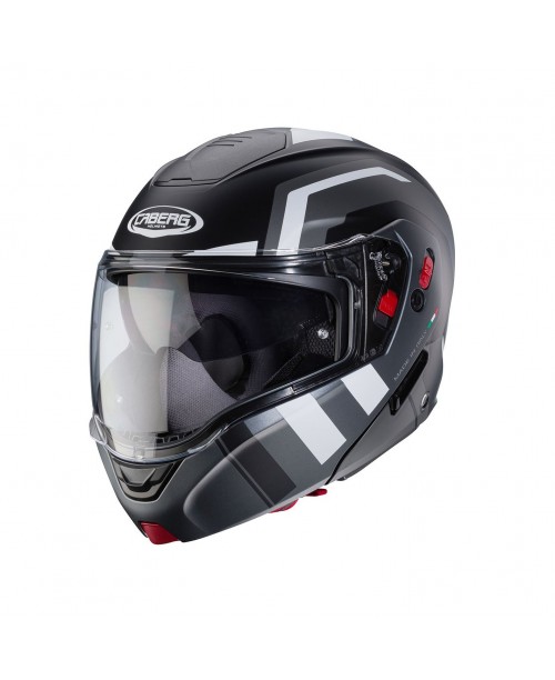 Шлем CABERG HORUS X ROAD Matt Black/Gun Metal/White