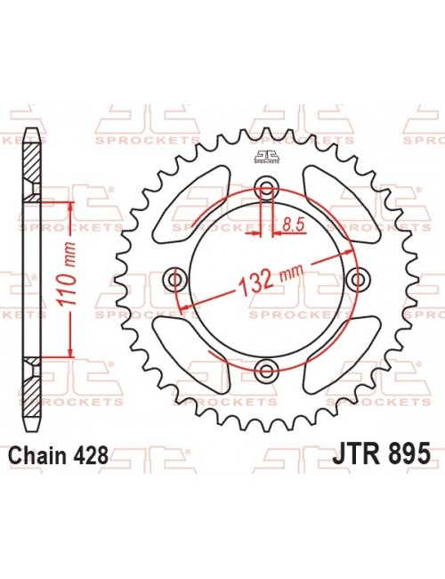 Звезда приводная задняя JT Sprockets JTR895.49 KTM SX, XC 85/105 2003-2018