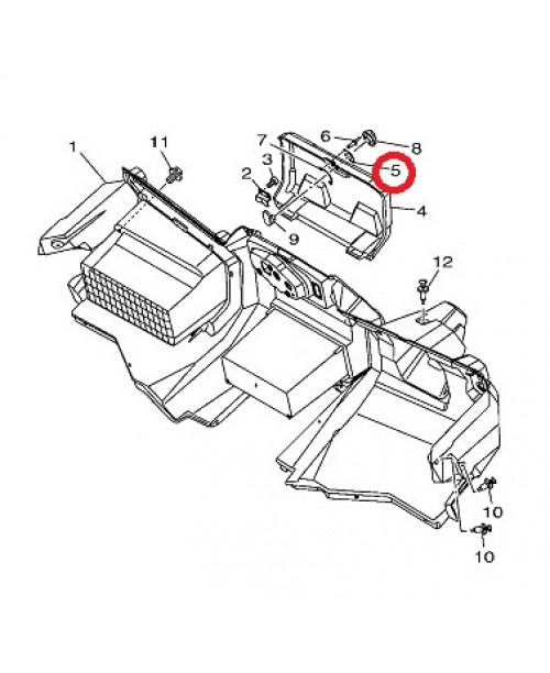 Шайба стопорная фиксатора бардачка YAMAHA GRIZZLY 700 2014-2021 1XD-F1515-00-00