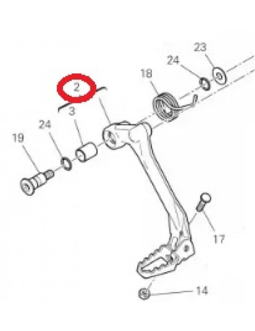 Педаль заднего тормоза DUCATI V20A MULTISTRADA V4 RS 2024-2025 45721-312AA Педаль заднего тормоза DUCATI V20A MULTISTRADA V4 RS 2024-2025 45721-312AA