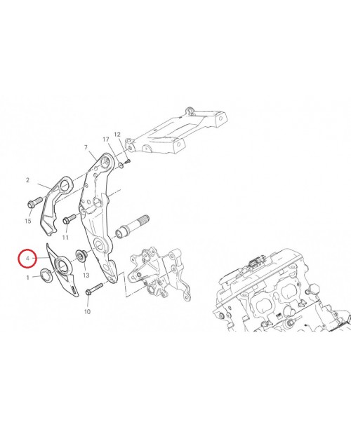 Кожух теплозащитный нижний DUCATI MULTISTRADA V4/V4 S 2021 4601H722A