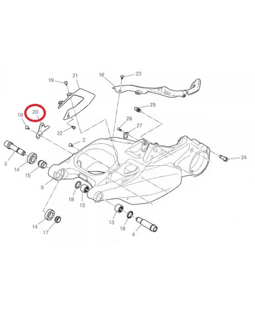 Кронштейн DUCATI MULTISTRADA V4 Pikes Peak 2024 8301I091A