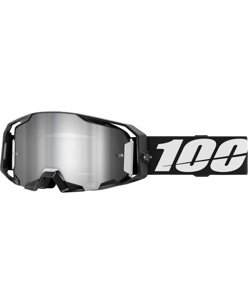 Очки кроссовые 100% ARMATIC BLACK MIRROR SILVER