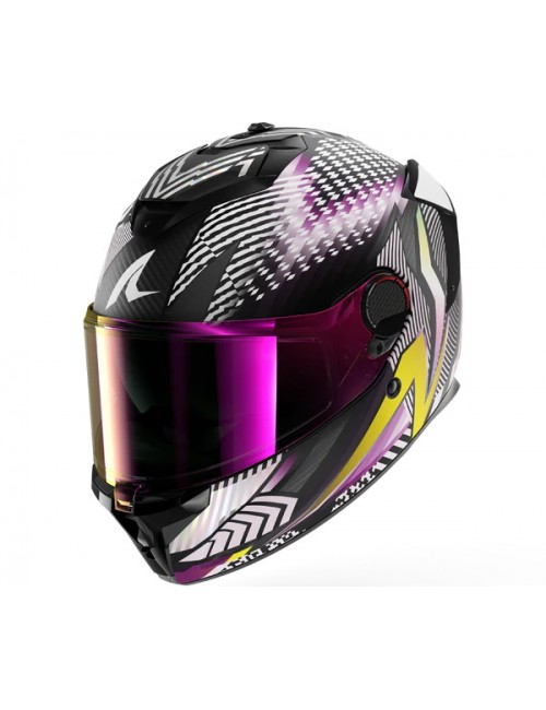 Шлем SHARK SPARTAN GT PRO CARBON STHYR Mat Carbon/Violet/Chrom DVU