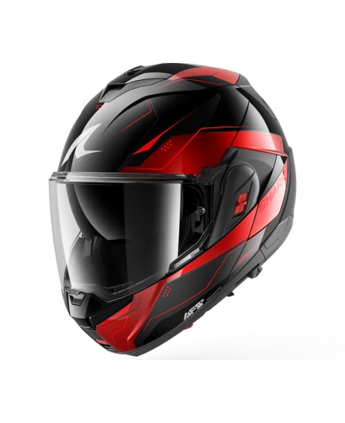 Шлем SHARK OXO MEKARIUM Black/Chrom/Red KUR