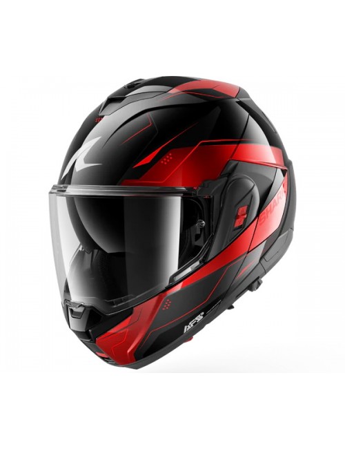 Шлем SHARK OXO MEKARIUM Black/Chrom/Red KUR