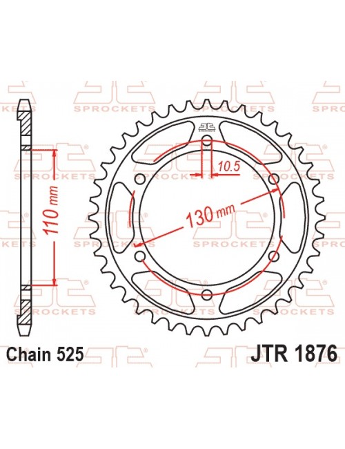 Звезда приводная задняя JT Sprockets JTR1876.42 YAMAHA YZF-R7 700 2022-2023 Звезда приводная задняя JT Sprockets JTR1876.42 YAMAHA YZF-R7 700 2022-2023