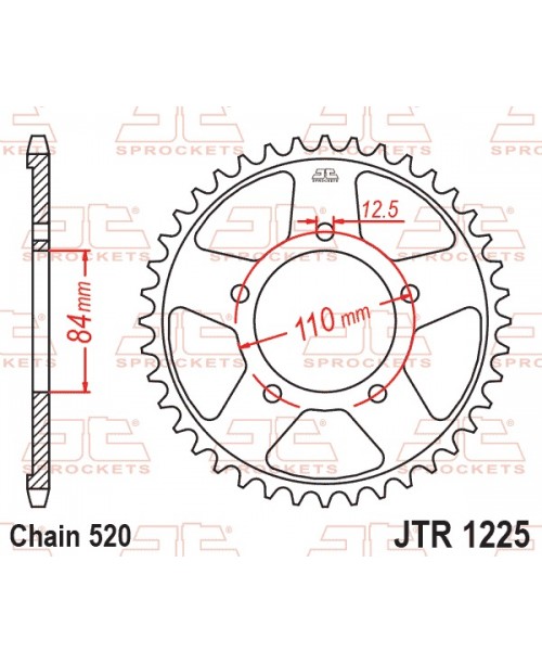 Звезда приводная задняя JT Sprockets JTR1225.41 HONDA CB 500 2019-2020