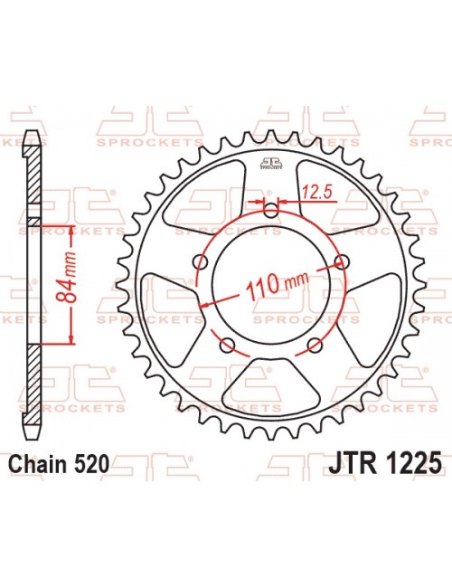 Звезда приводная задняя JT Sprockets JTR1225.41 HONDA CB 500 2019-2020