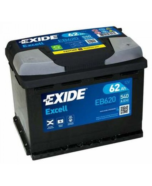 Аккумулятор EXIDE 12В 62Ач/540A EXCELL  242x175x190 B13 -10.5 мм