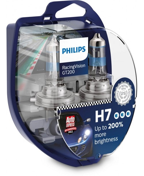 Лампа H7 PHILIPS 12В 55Вт PX26D GT200 3500K 2шт PHI 12972RGTS2