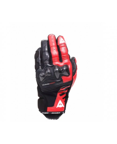 Перчатки DAINESE REACTO CARBON SHORT GLOVES BLACK/RED-LAVA